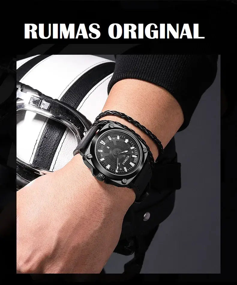RUIMAS Men’s Quartz Watch - Leather Strap