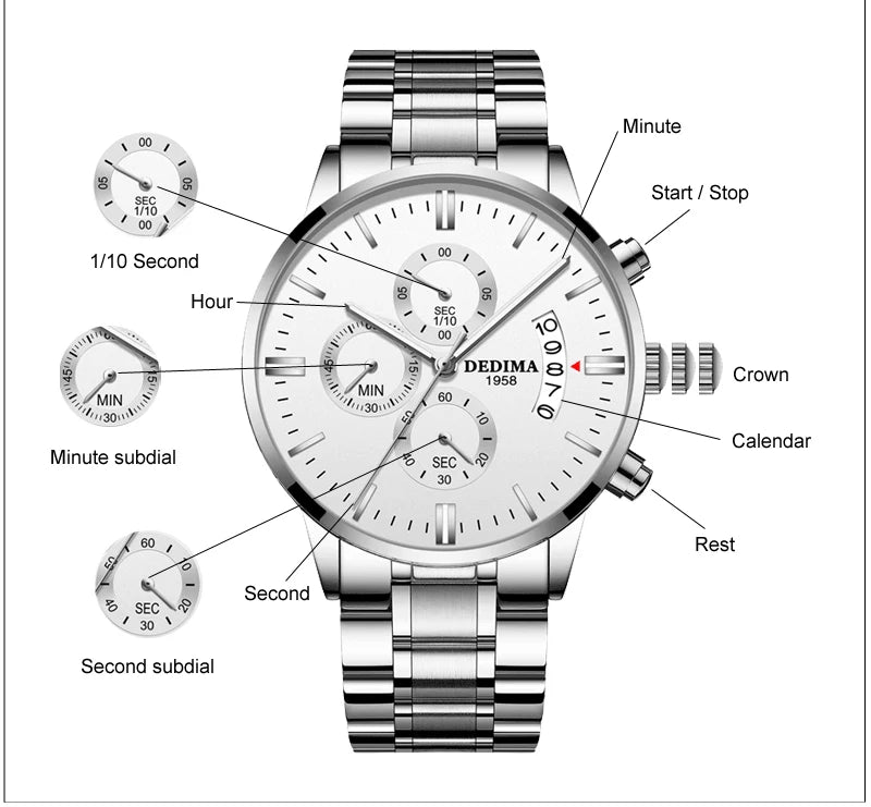DEDIMA Men’s Luxury Watch