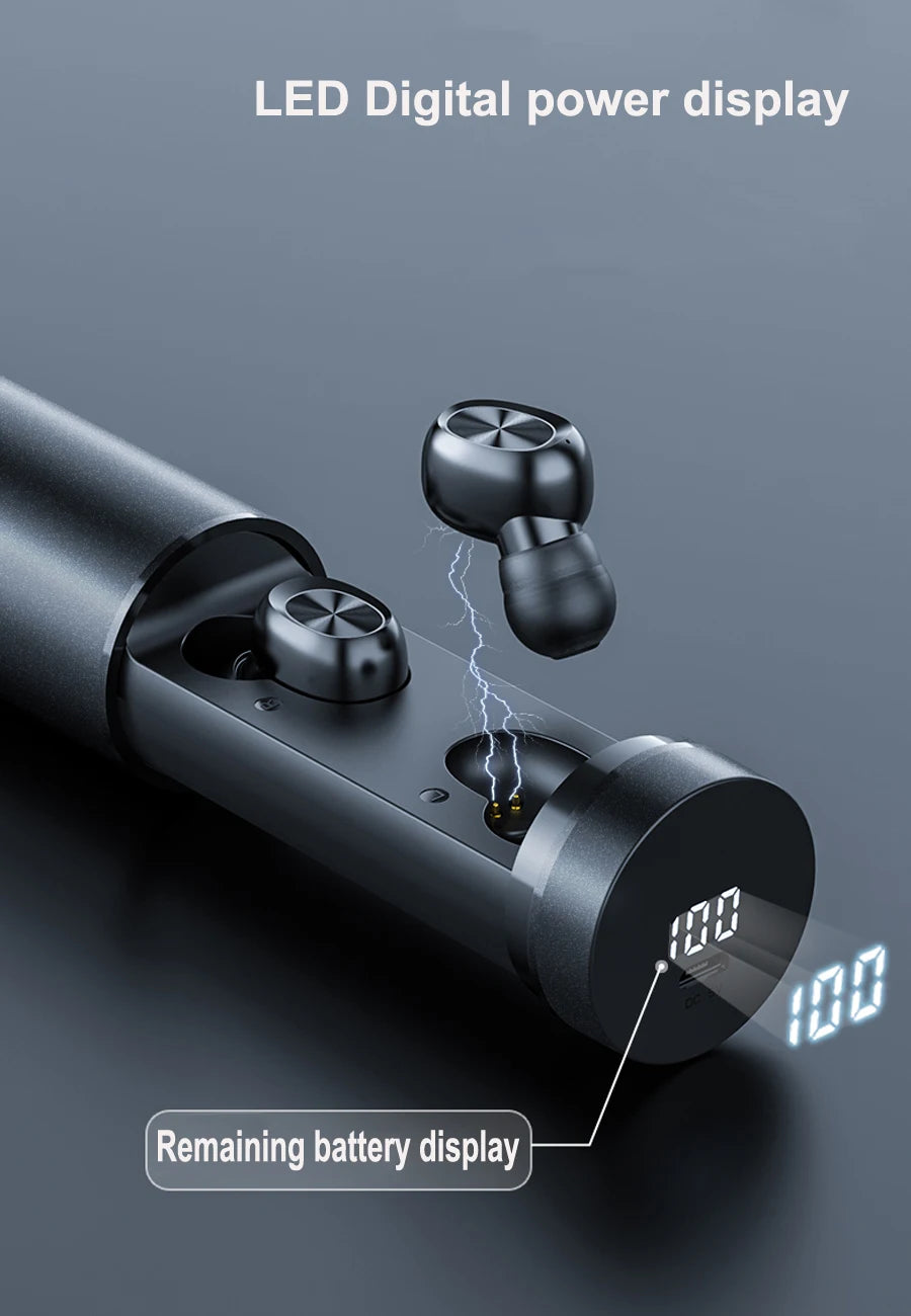 B9 Bluetooth Earphone Metal Matte Wireless Headphones TWS 5.0 Touch Earphones 8D Stereo Earbuds Noise Cancelling Caller