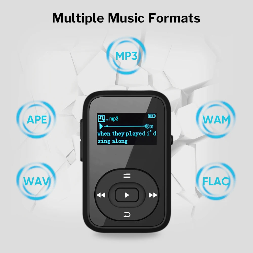 Deelife Bluetooth MP3 player Music Sport Clip Portable Walkman with Armband Mini Players FM Radio Ebook Voice Recorder