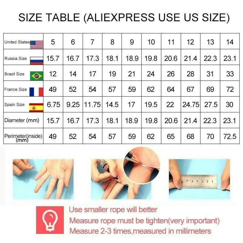 Fashion Couple Rings Women’s White Rhinestones Zircon Ring Sets Men’s Stainless Steel Stones Wedding Band Jewelry