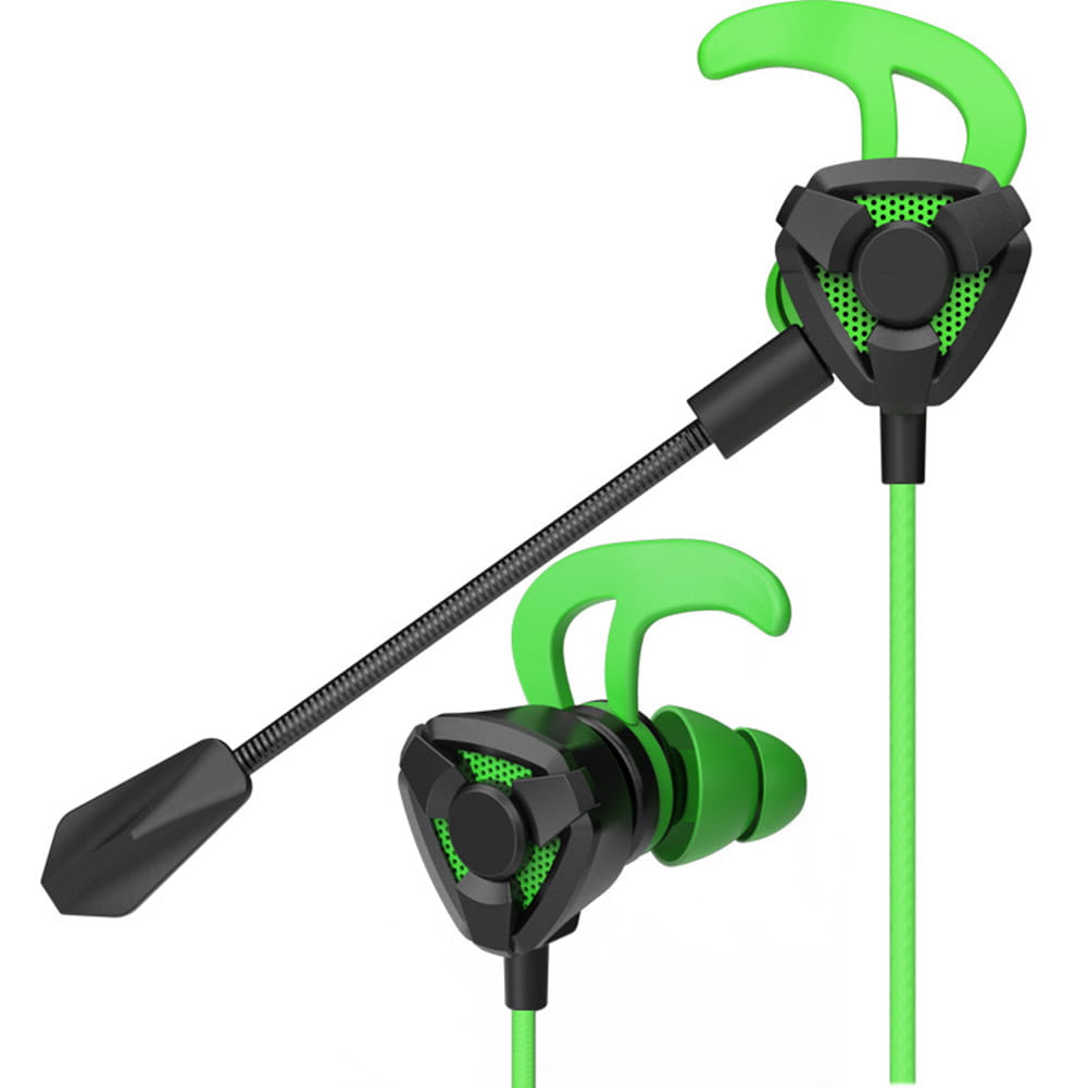 Portable Dynamic Noise Reduction In-Ear Wired Call Earphones Gaming Computer Earpiece With Dual Mic