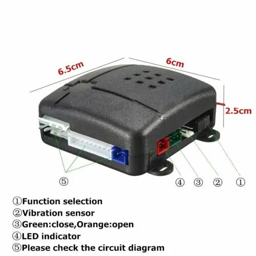 DOXINGYE Universal One Way Car Burglar Alarm Protective System Security Anti-theft Siren Horn +2 Remote Control