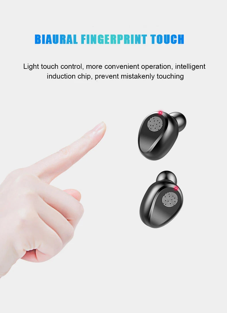 Wireless Earphone Bluetooth V5.0 F9 TWS Headphone LED Display With 2000mAh Power Bank Headset Microphone