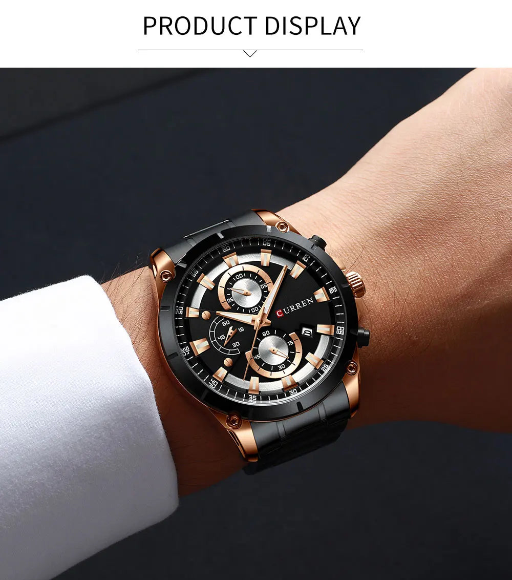 CURREN 8360 Men’s Waterproof Quartz Watch with Calendar