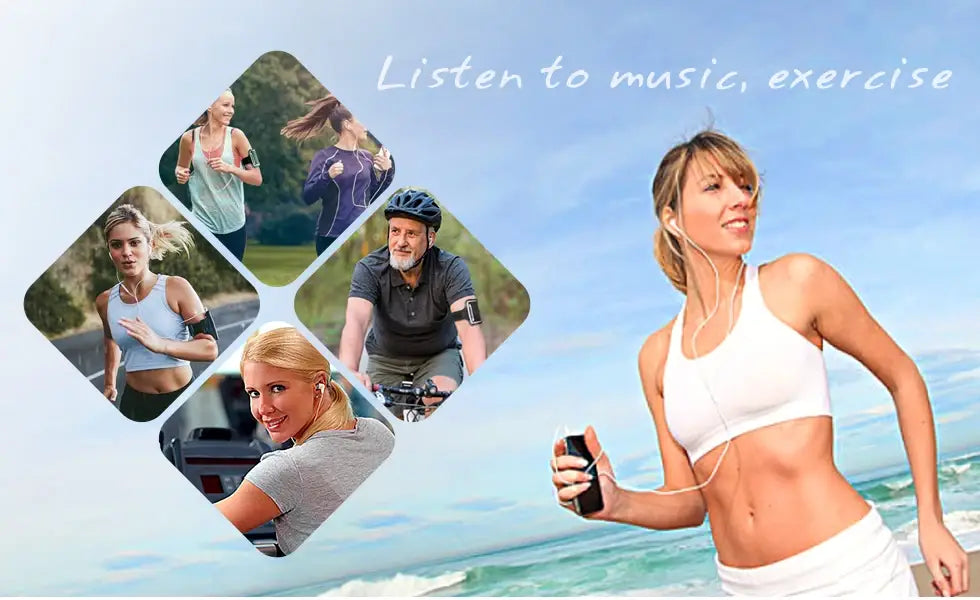 BTSMONE New Version MP3 Music Player Support Bluetooth with Loud Speaker and Built-in 16GB HiFi Portable Walkman