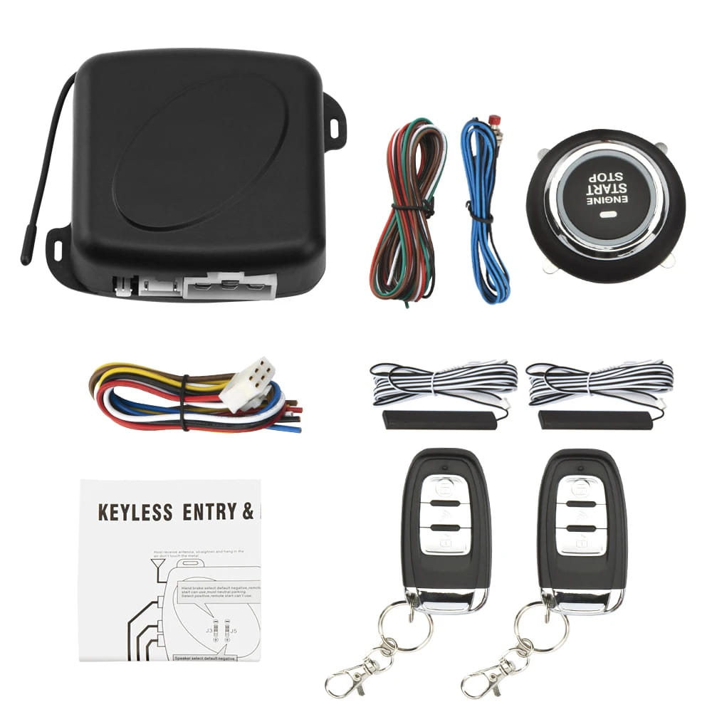 Car Alarm Remote Control PKE Keyless Entry Engine Start System Push Button Starter Stop Auto