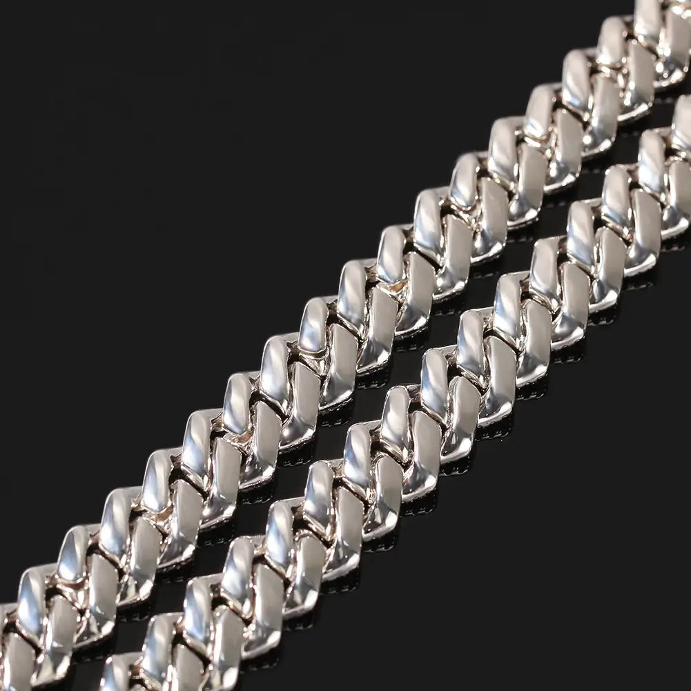13mm Micro Pave Prong Cuban Chain Necklaces Fashion Hiphop Full Iced Out Cubic Zirconia Jewelry For Men Women