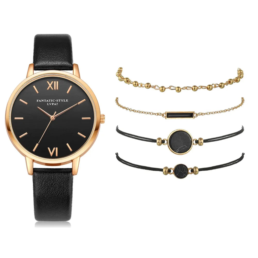 5pcs Women’s Luxury Watch Set - Gift For Her