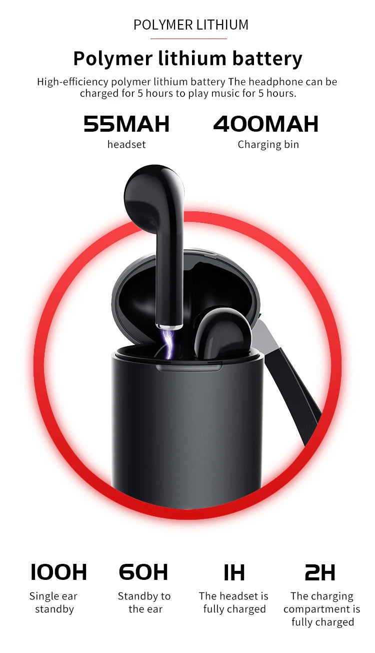 X10 V5.0 Bluetooth Auto Pairing Stereo Bass Earphone Wireless Touch Earbuds Headset Portable Strap Charge Case