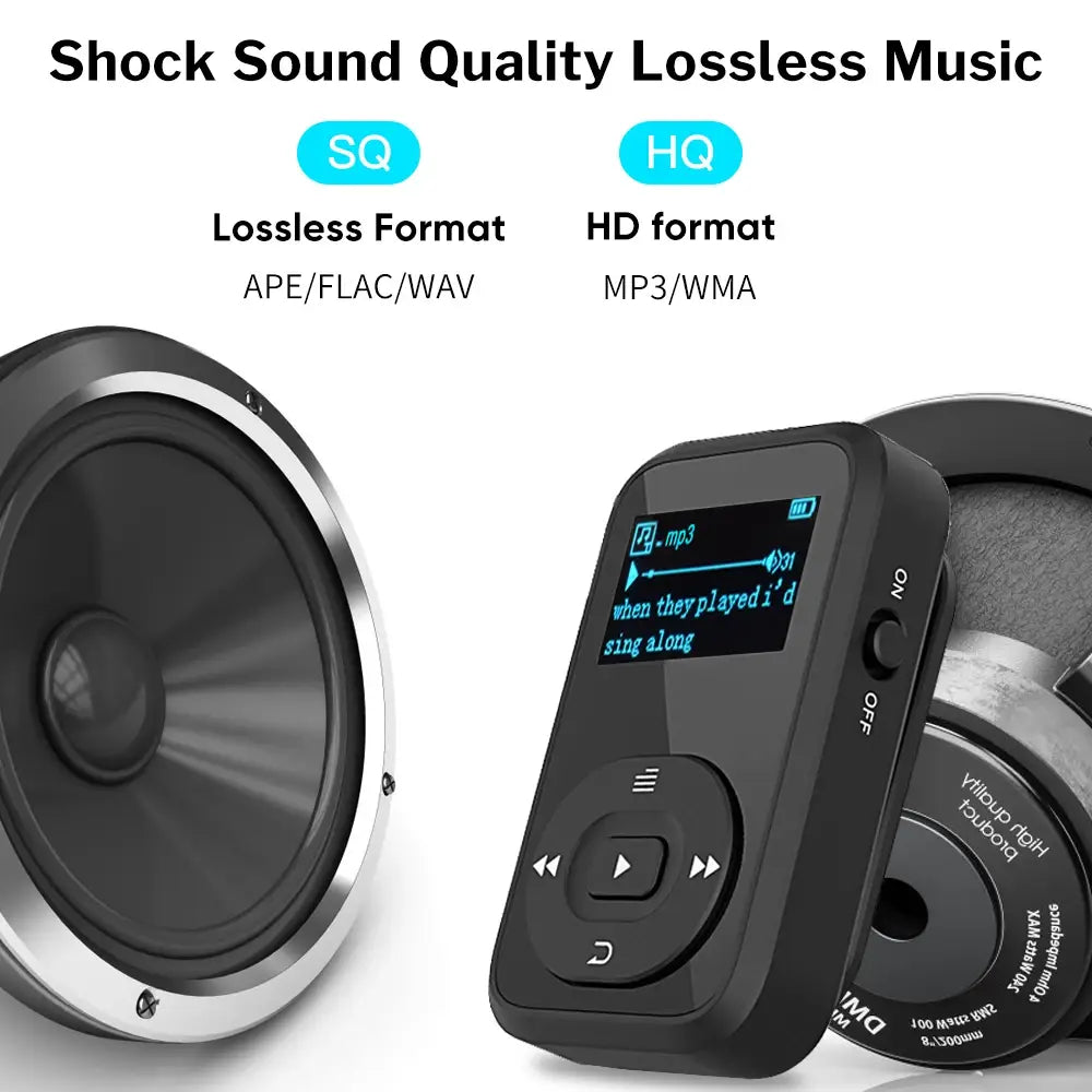 Deelife Bluetooth MP3 player Music Sport Clip Portable Walkman with Armband Mini Players FM Radio Ebook Voice Recorder