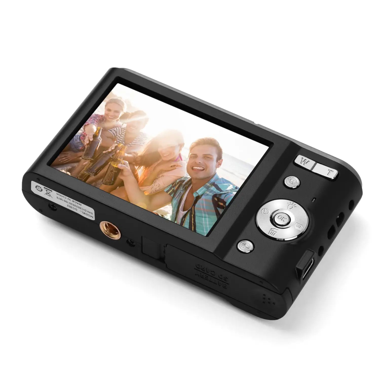 Andoer Mini Digital Camera 44MP 2.7K 16X Zoom Self-Timer 128GB Extended Memory Face Detection Anti-shaking Built-in