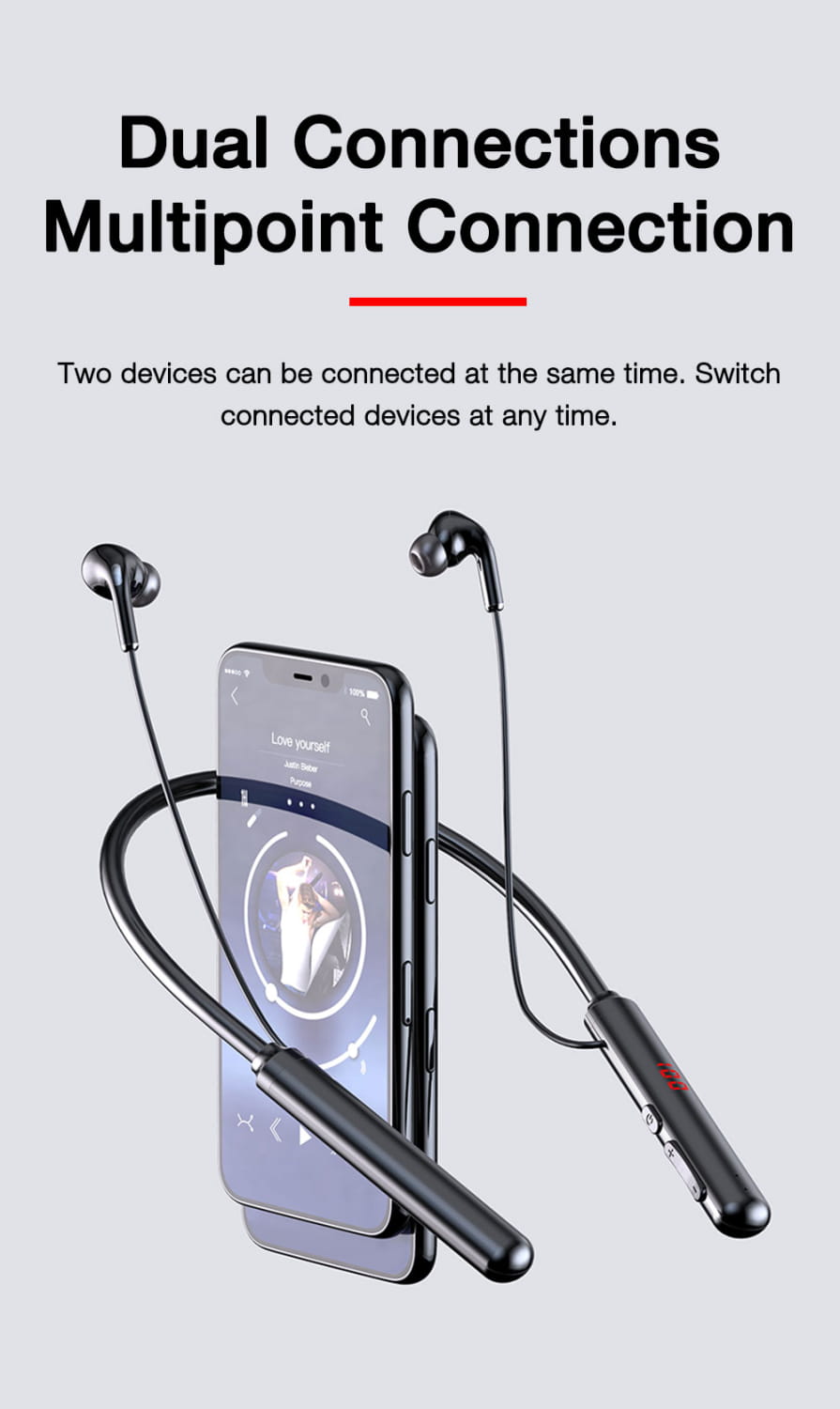 EARDECO 60 Hours Endurance Bluetooth Headphones Stereo Bass