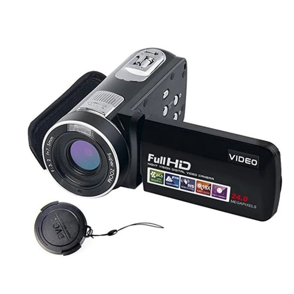 24MP Digital Camera 1920 x 1080 Full HD Night Vision 3.0 Inch LCD Screen 18X Zoom Video Camcorder Mini DV Drop Shipping