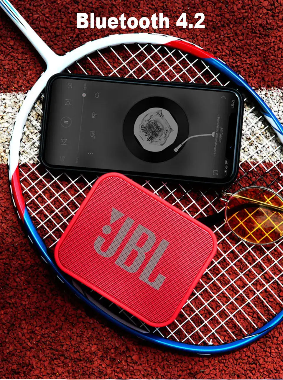 JBL GO Player Wireless Bluetooth Speaker Outdoor Portable Mini FM Radio TF Card Bass Sound Rechargeable Battery with Mic
