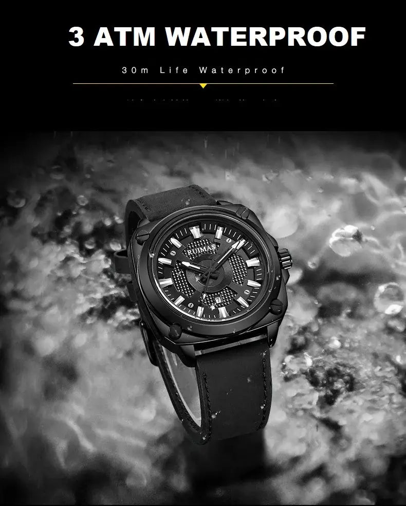 RUIMAS Men’s Quartz Watch - Leather Strap