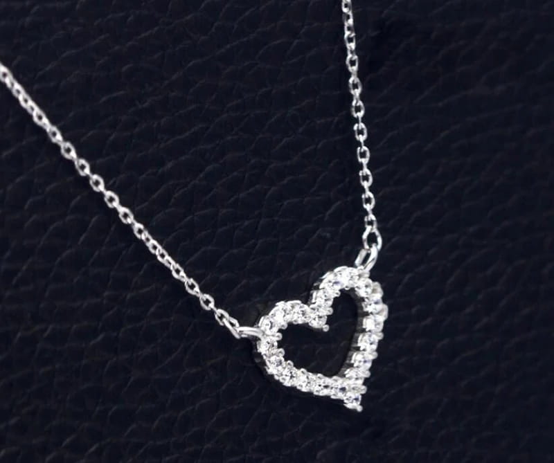 DXJEL Republic Dropship Suppliers 100% 925 Sterling Silver Love Heart Necklaces for Women Vip Link Dropshipping Center