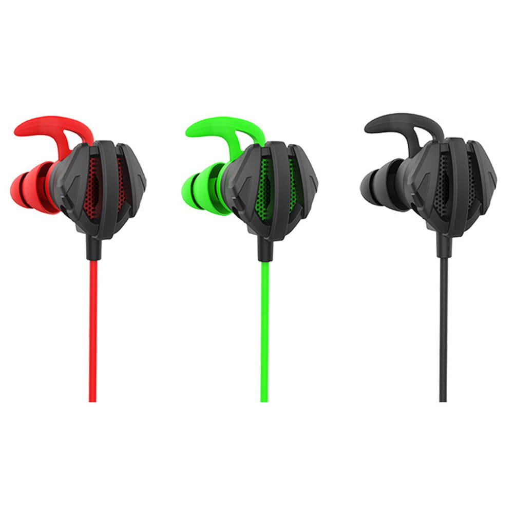 Portable Dynamic Noise Reduction In-Ear Wired Call Earphones Gaming Computer Earpiece With Dual Mic