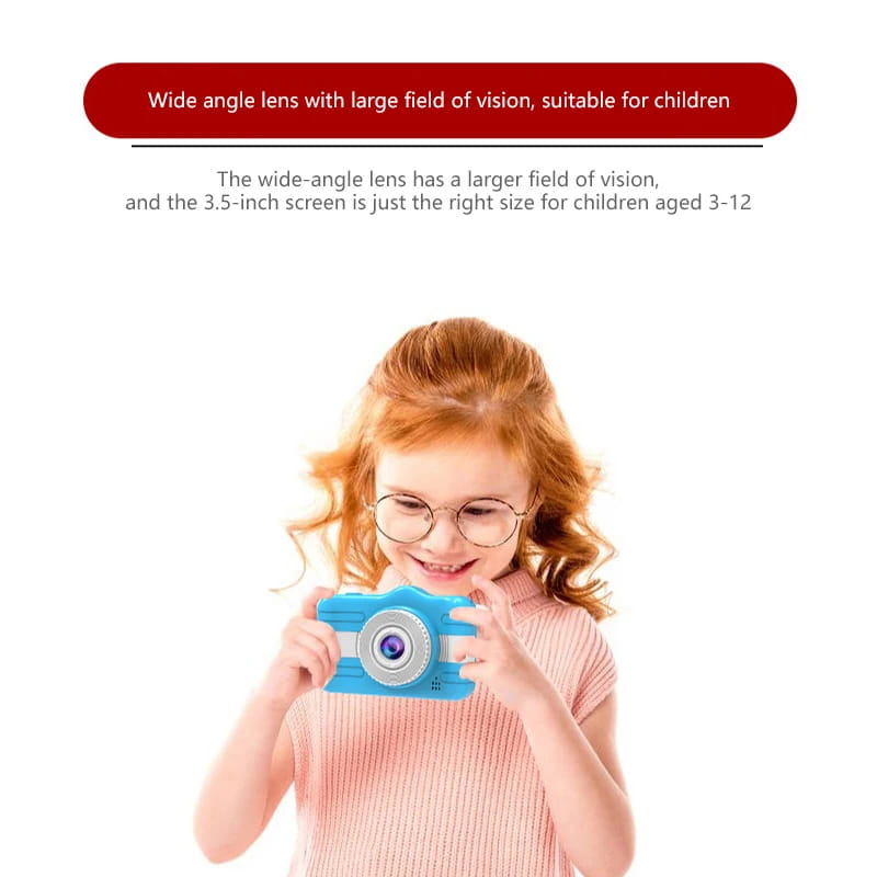 Child Camera Digital 3.5 inch Cute Cartoon Toys Children Birthday Gift 12MP 1080P Photo Video For Kids