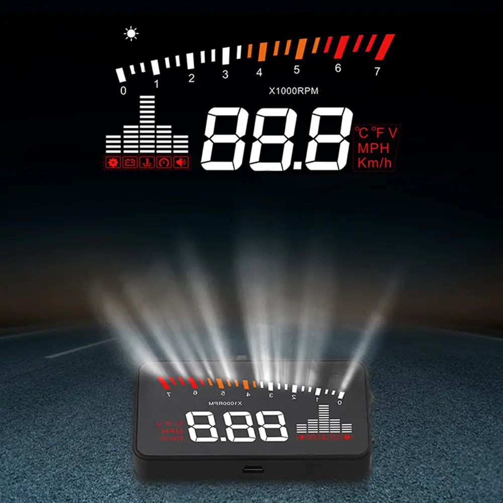 X5 Car HUD Head Up Display OBD II EOBD Automatic Matching