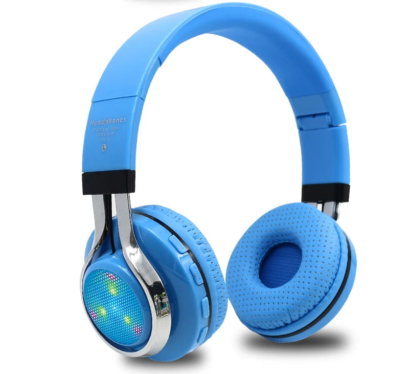 STN-18 Glowing Wireless Bluetooth Headphone Portable Headset Stereo Heavy Bass Earbuds LED Mic TF FM