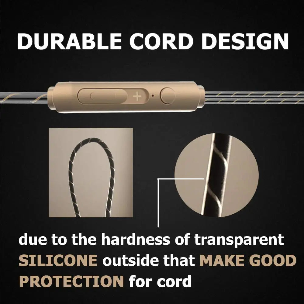 Dual Drive Stereo Wired Earphone In ear Headset Earbuds Bass Earphones For IPhone Samsung 3.5mm Sport Gaming With Micoup