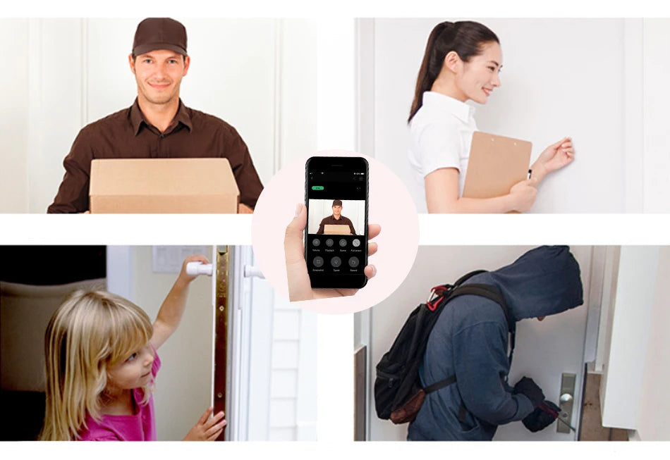 EKEN V7 HD 1080P Smart WiFi Video Doorbell Camera Visual Intercom Night vision IP Door Bell Wireless Security