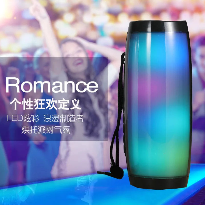 Wireless Speaker Bluetooth-compatible Microlab Portable Powerful High Outdoor Bass TF FM Radio with LED Light