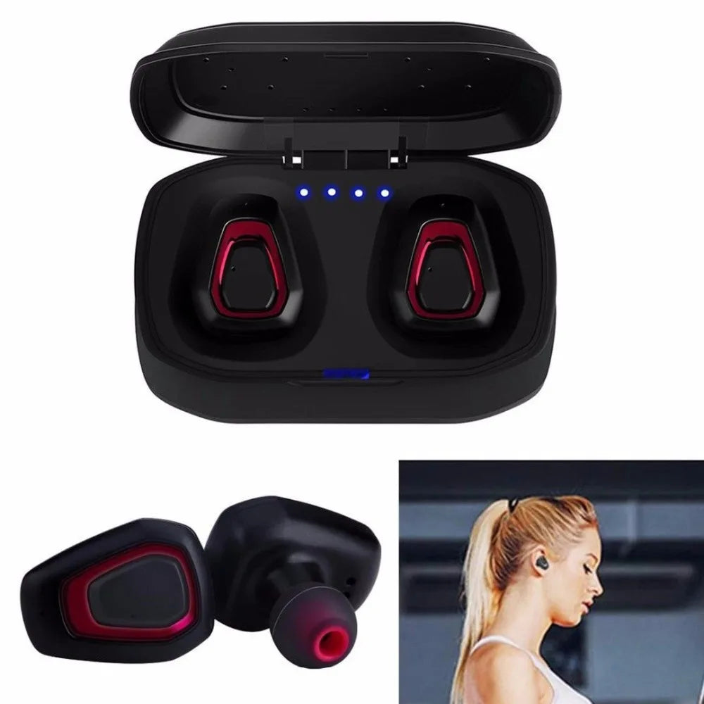 A7 TWS Wireless Bluetooth Headset Stereo Handfree Sports Earphone With Charging Box For iphone Android PK X2T i7/i7s