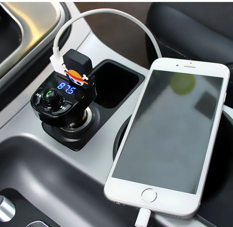 ANLUD Bluetooth Handsfree Car Kit FM Transmitter Micro SD TF MP3 Music Play Wireless Modulator