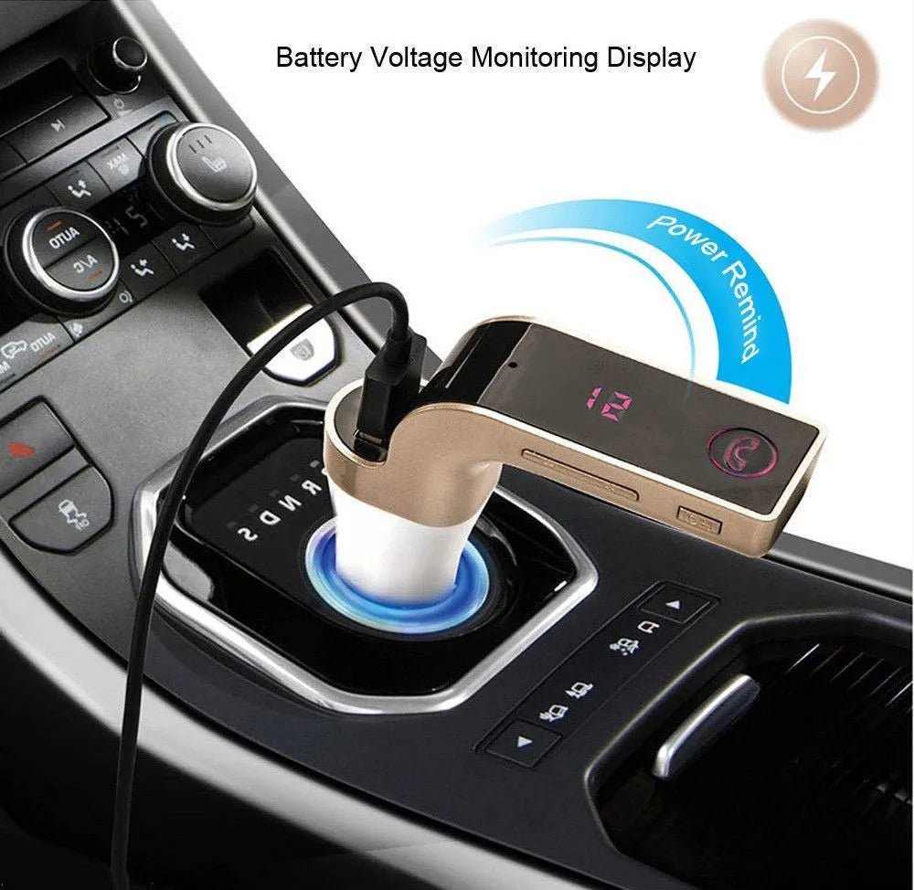 ANLUD Multifunction 4-in-1 CAR G7 Bluetooth FM Transmitter USB Flash Drives TF Music Player Car Kit Charger