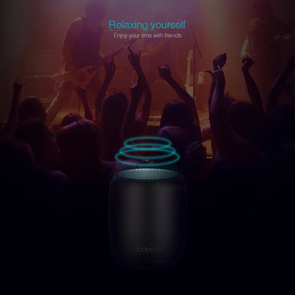 dodocool Loudspeaker Bluetooth Speaker Portable Stereo Handsfree Music Square Box Mini Wireless for Compute Phone PC