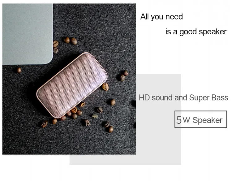 BT207 Portable Pocket Wireless Bluetooth Speaker Mini Small Metal Music Sound Box Handsfree Outdoor Bass Subwoofer
