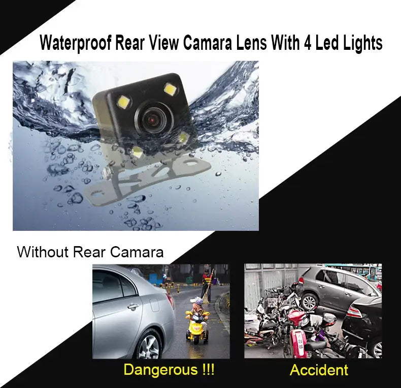 Full HD 1080P Car Dvr Camera Auto 4.3 Inch Rearview Mirror Digital Video Recorder Dual Lens Registratory Camcorder