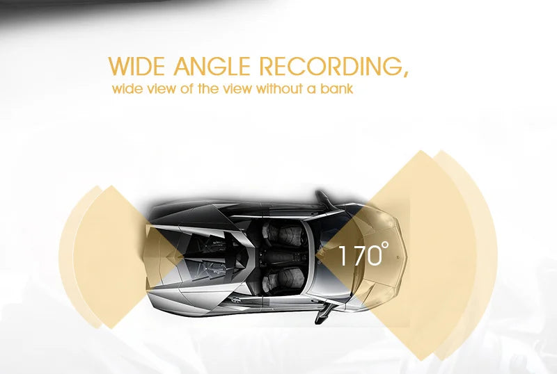 ANLUD Car Camera DVR Dual Lens Dash Cam Rear View Mirror Auto Video Recorder GPS Detector