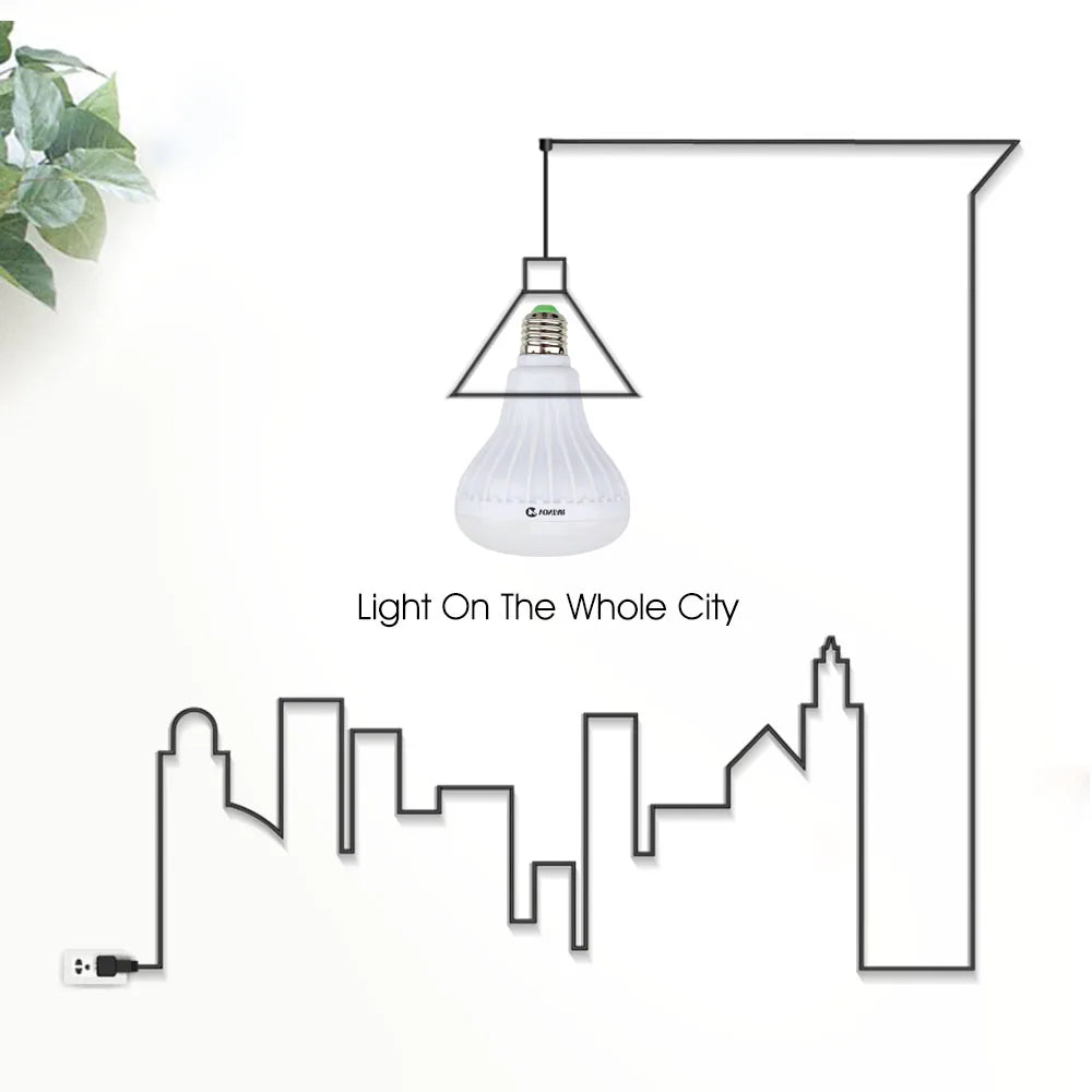 E27 B22 Wireless Bluetooth Speaker + 12W RGB Bulb LED Lamp 110V 220V Smart Led Light Music Player Audio with Remote