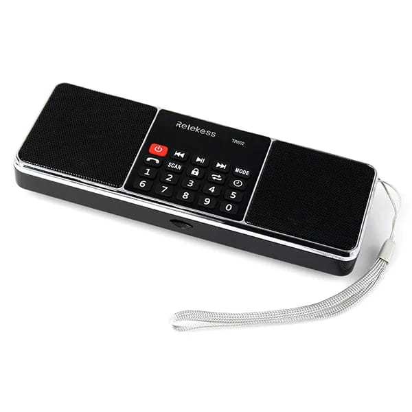 RETEKESS TR602 Digital Portable Radio AM FM Bluetooth Speaker Stereo MP3 Player TF/SD Card USB Drive Handsfree Call LED