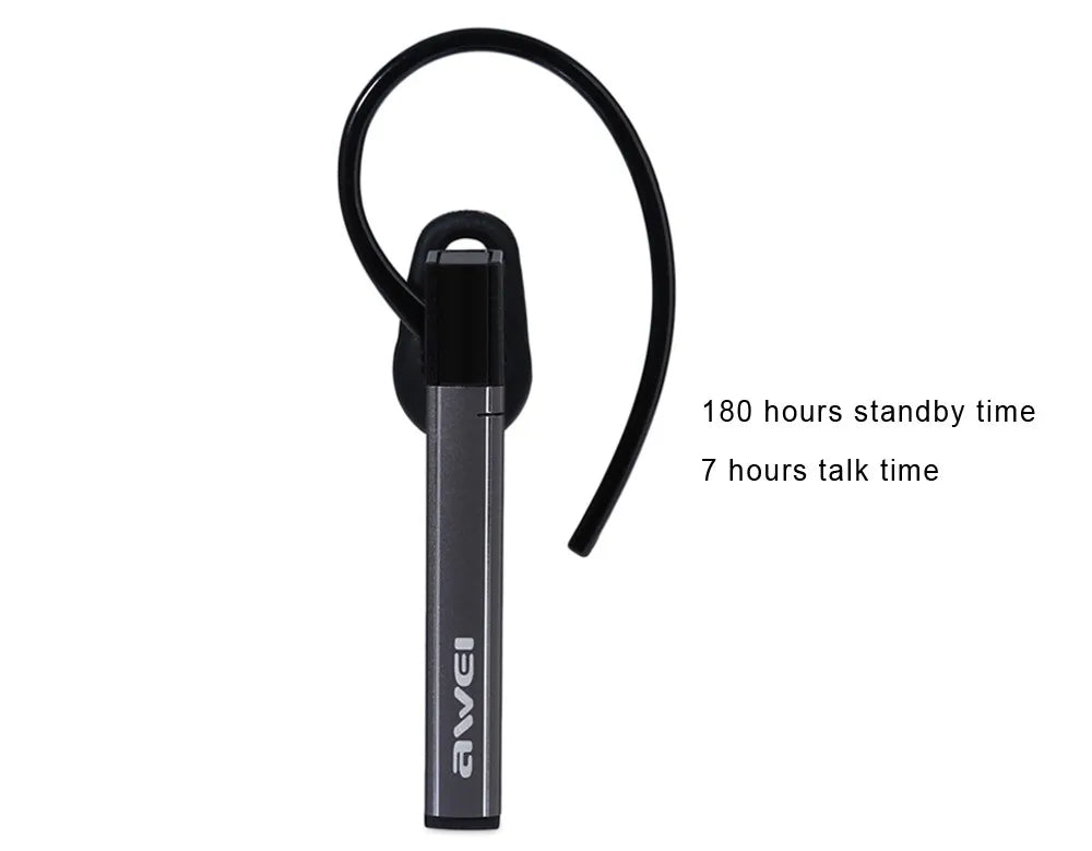 Awei A831BL Business Mono Wireless Earphone Bluetooth Headphones Hands Free With Microphone