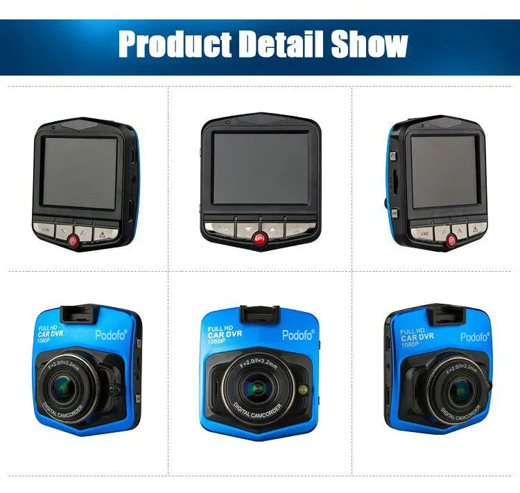 Original Podofo A1 Mini Car DVR Camera Dashcam Full HD 1080P Video Registrator Recorder G-sensor Night Vision Dash Cam