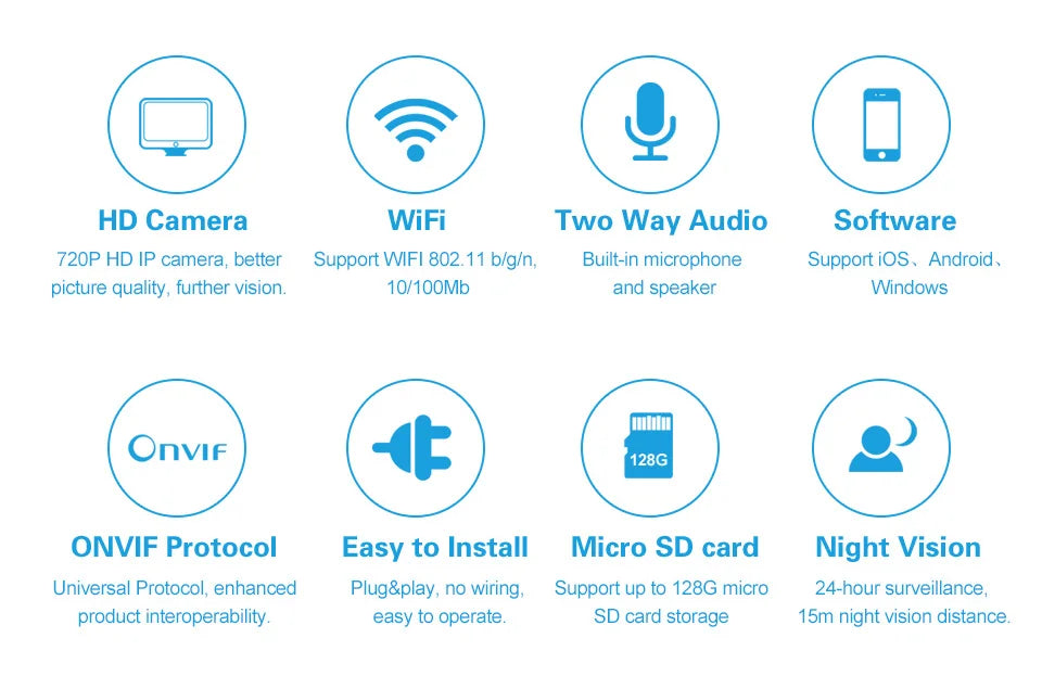 VStarcam HD Indoor Wireless 720P Security IP Camera Surveillance WiFi CCTV Pan