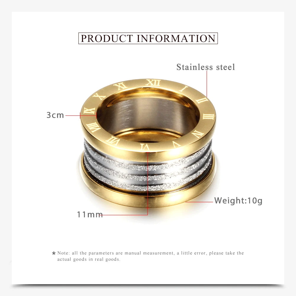 Two Color Vintage Antique Retro Stainless steel Rings For Women Men Jewelry Engagement Wedding