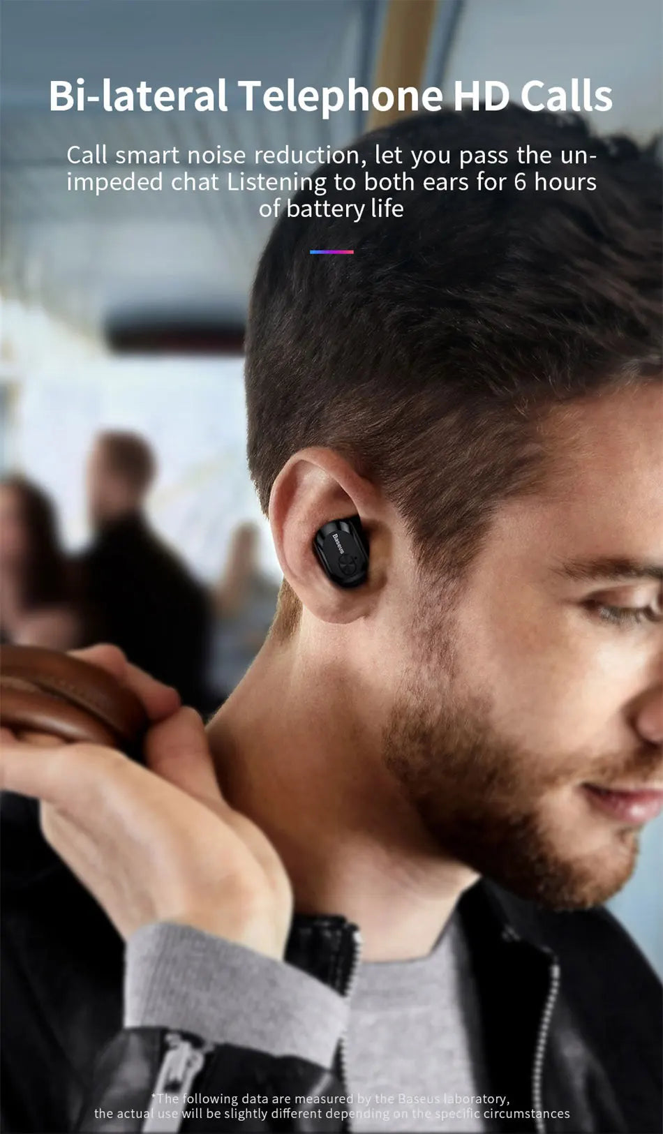 Baseus W01 TWS Bluetooth Earphone Wireless Headphone 5.0 Stereo Bass earphones With HD Microphone For Phone