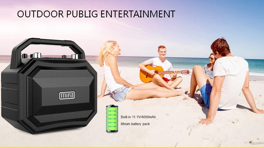 Mifa M520 Bluetooth Speaker with Wireless Microphone Mobile Karaoke TWS Stereo
