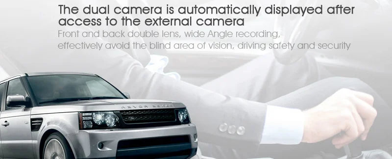 ANLUD Car Camera DVR Dual Lens Dash Cam Rear View Mirror Auto Video Recorder GPS Detector
