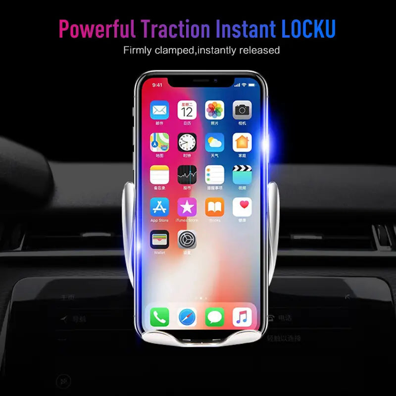 Automatic Clamping Wireless Car Charger Air Vent Phone
