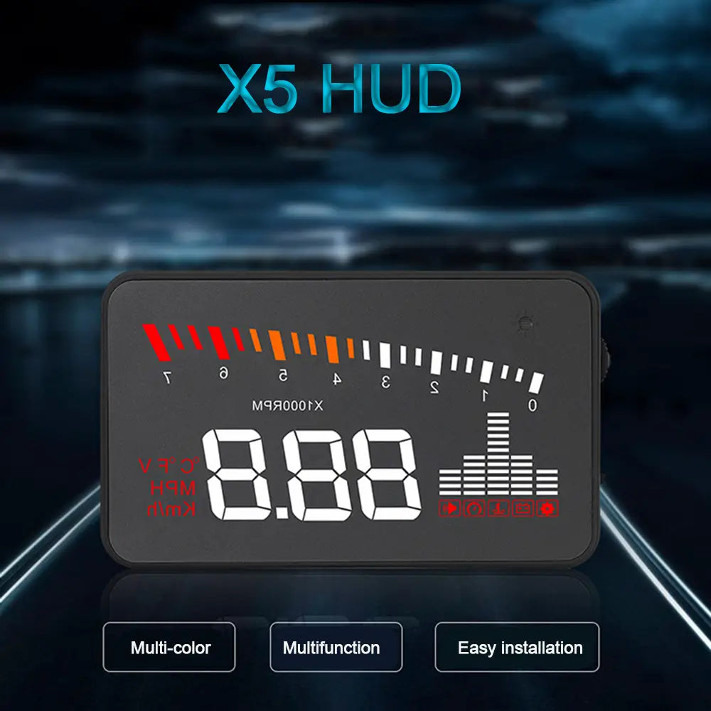 X5 Car HUD Head Up Display OBD II EOBD Automatic Matching