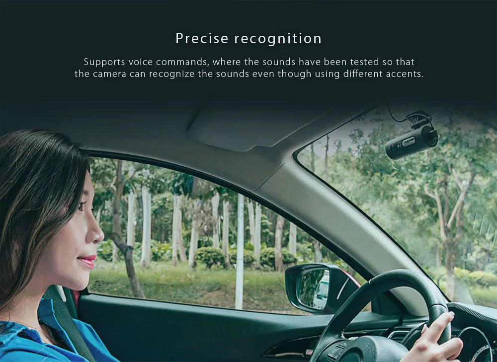 Xiaomi 70 Minutes Smart WiFi DVR 130 Degree Wireless Car Dash Cam 1080P Full HD Night Version G-Sensor Driving Recorder