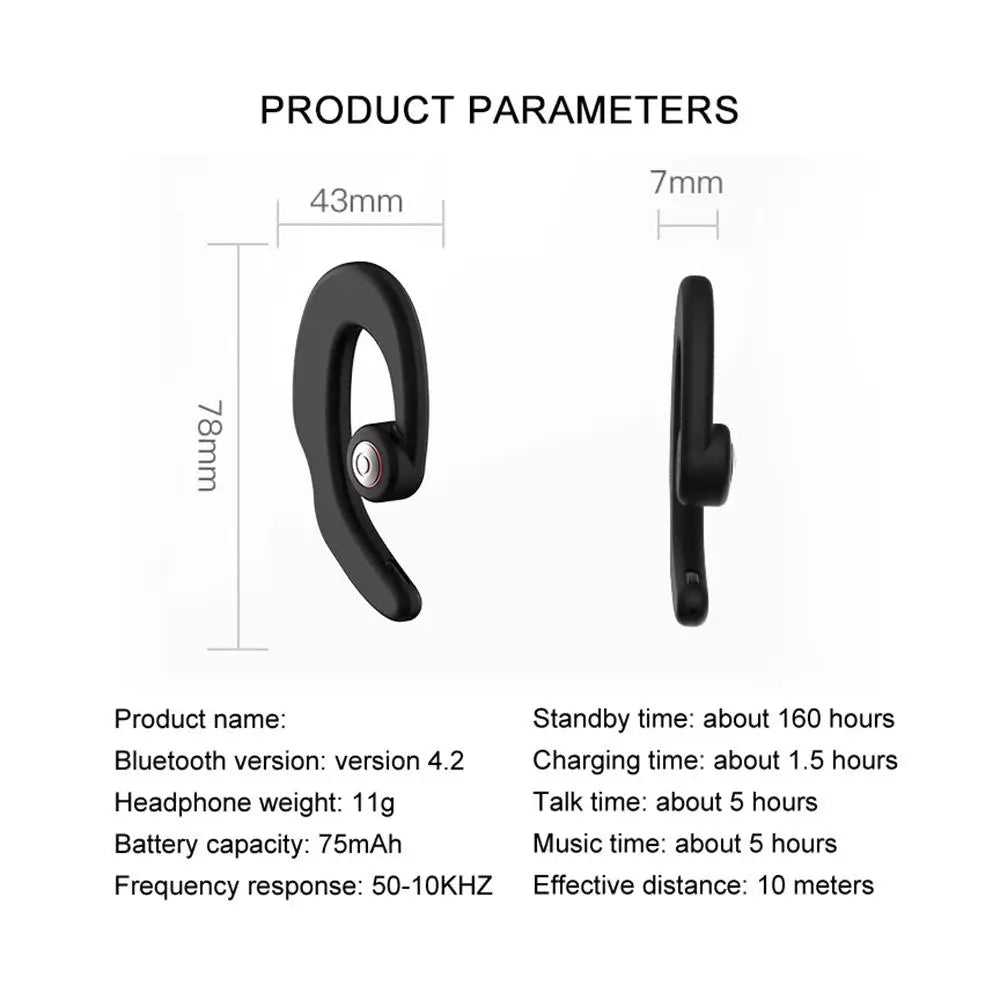 S2 Bluetooth Headphone Wireless Headset Bone Conduction Hook Earphone Sports earpiece With Mic for phone Music
