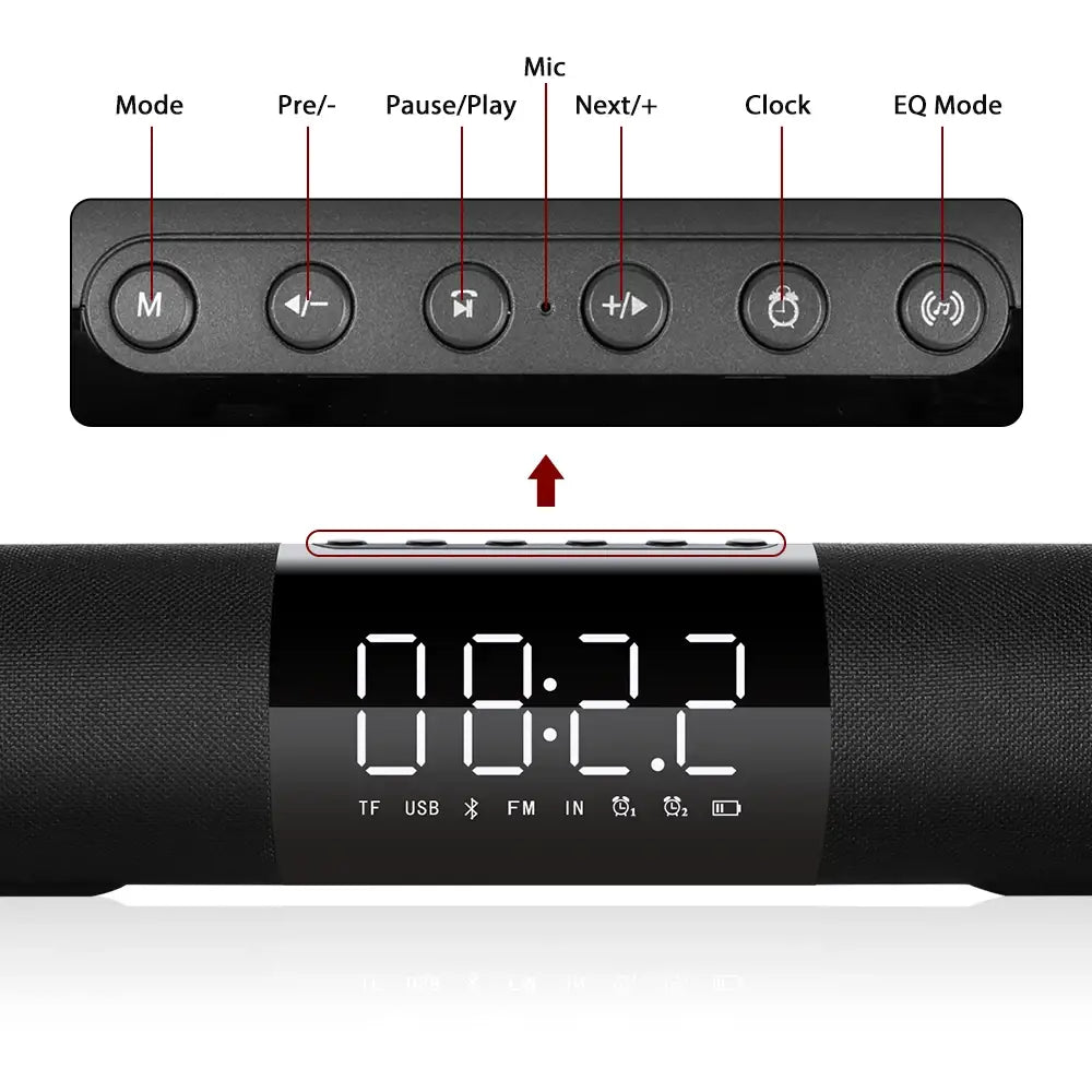 TOPROAD Bluetooth Soundbar with Subwoofer