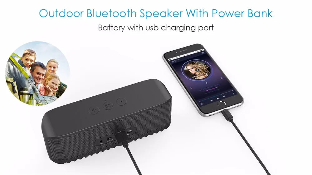 Lewinner 802 Mini Bluetooth speaker Portable Wireless Clumn Home Theater Sound System 3D stereo Music